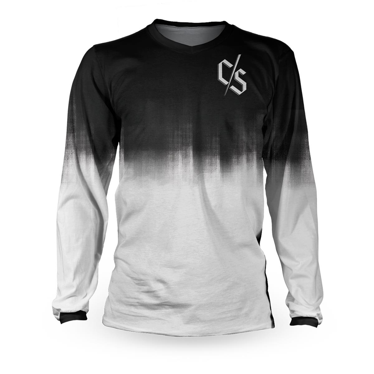 Loose Riders Downhill Jersey Long Sleeve C/S Dipped White/Black