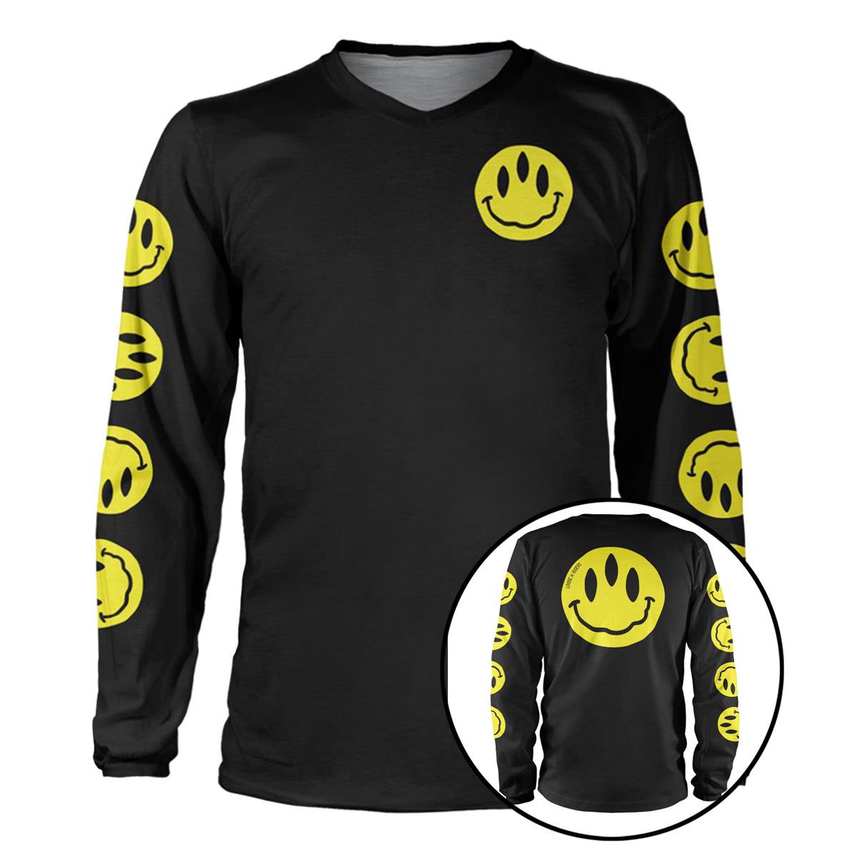 Loose Riders Downhill Jersey Long Sleeve Cult of Shred Stoked! - Black/Yellow