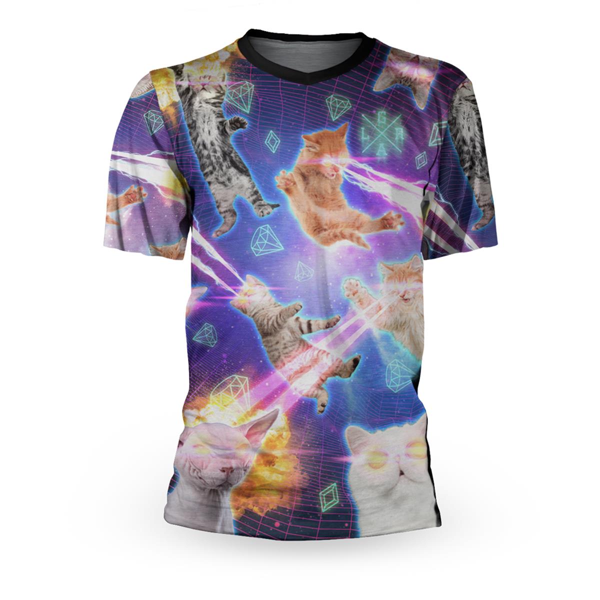 Loose Riders MTB Jersey Short Sleeve Cult of Shred Catpocalypse - Multicolor