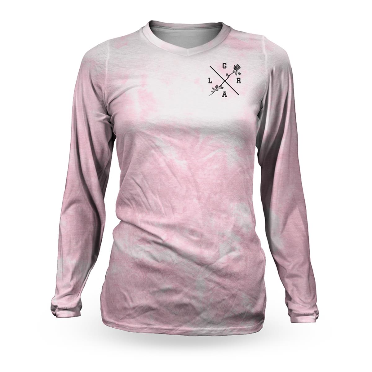 Loose Riders Donna Maglia MTB Manica Lunga Cult of Shred Clouds - Pink/White