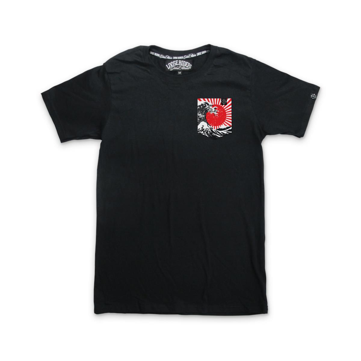Loose Riders T-Shirt Cult of Shred Rising Sun - Black/Red