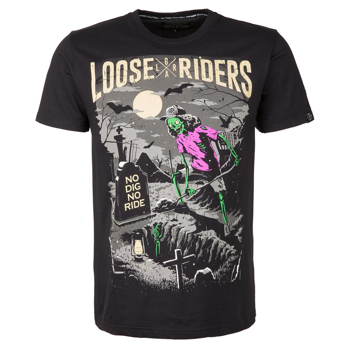 Loose Riders T-Shirt  No Dig No Ride - Black
