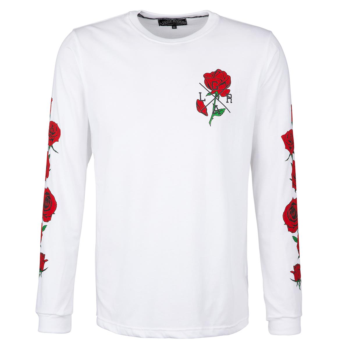 Loose Riders Sweatshirt Roses White/Red