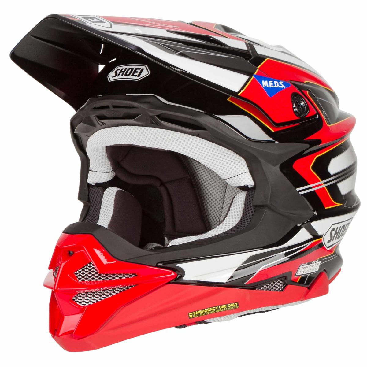 Shoei MX Helmet VFX-WR Brayton TC-1 - Red/Black