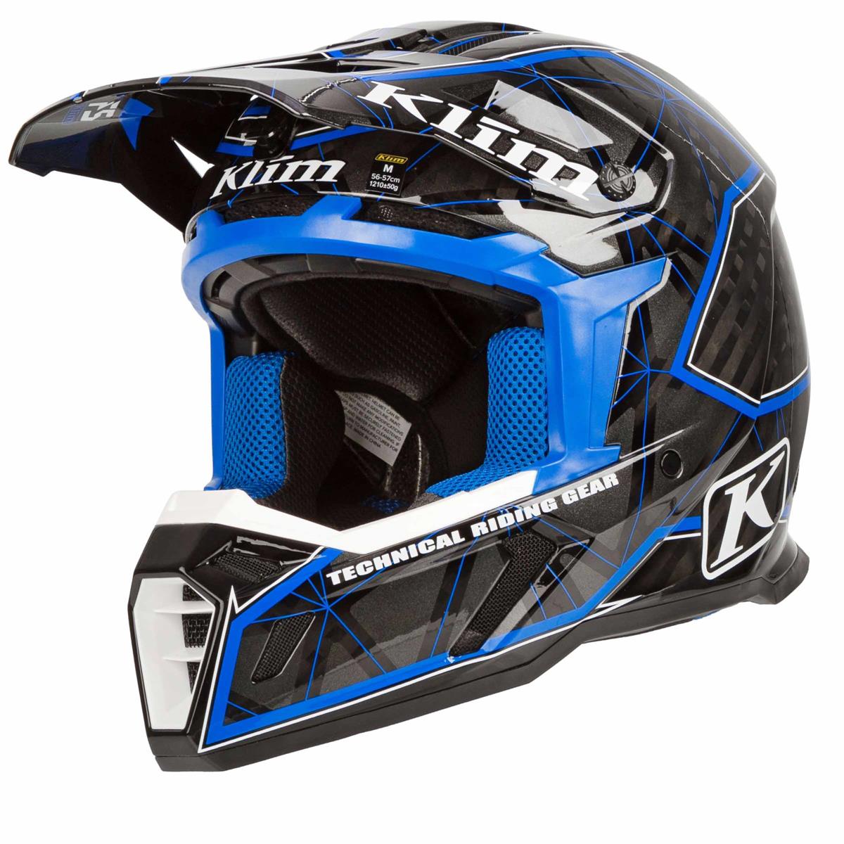Klim MX Helmet F5 Demolish Blue - Black/Blue