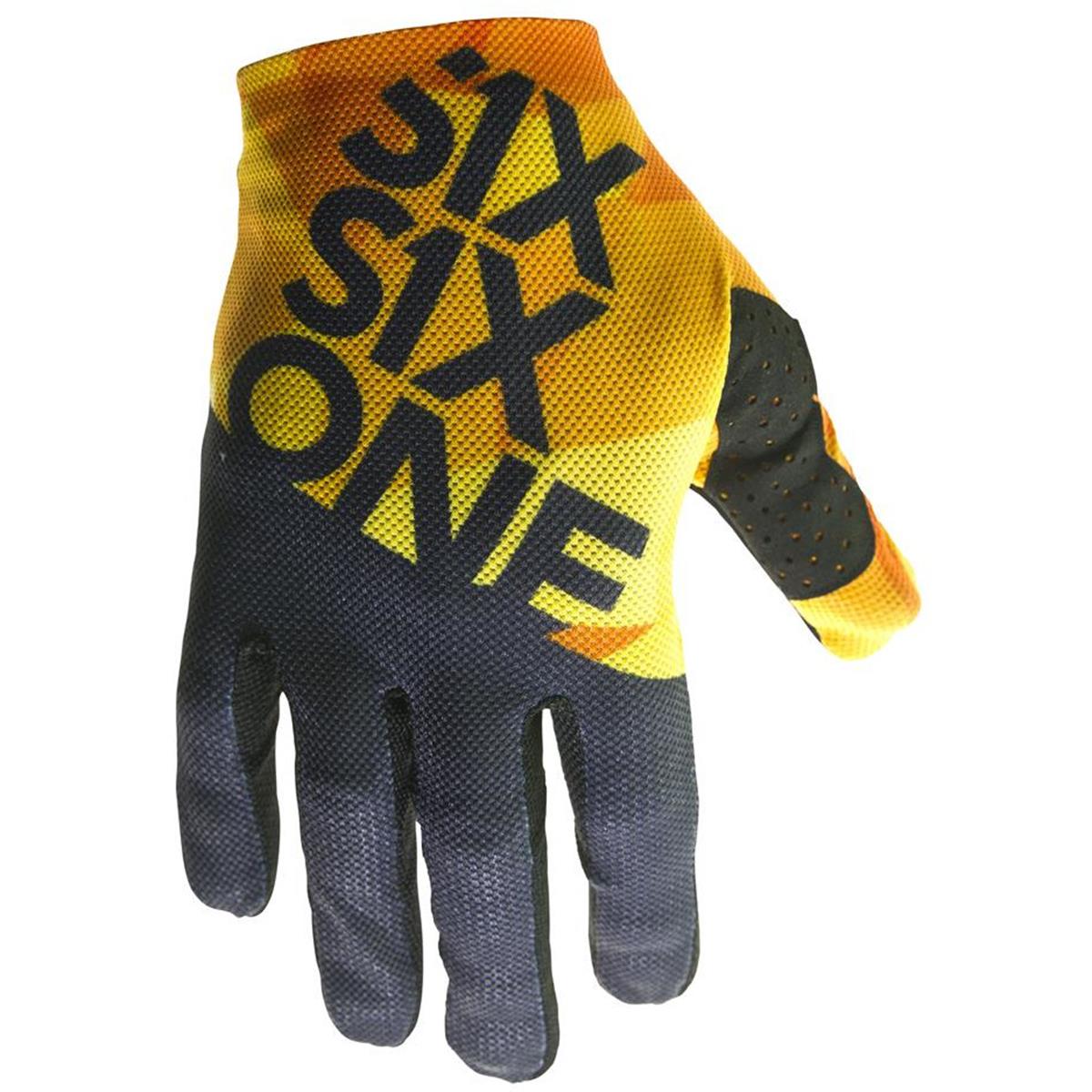 SixSixOne MTB Gloves Raji Geo Blue Orange