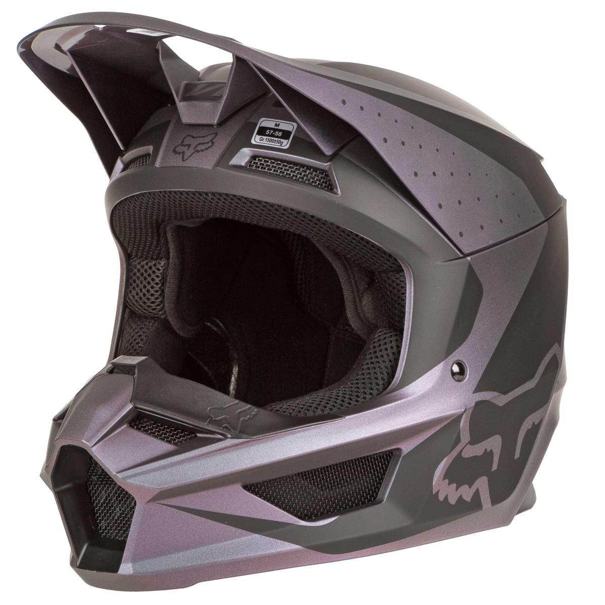 Fox Motocross-Helm V1 Schwarz Iridium - Special Edition Weld