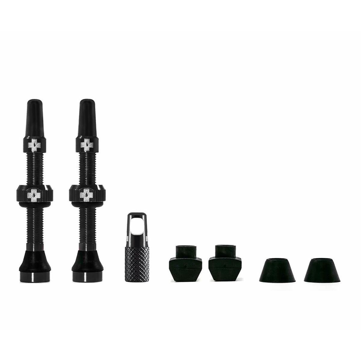 Muc-Off Kit Valves Tubeless  44 mm / 60 mm, Black, 2 Pcs