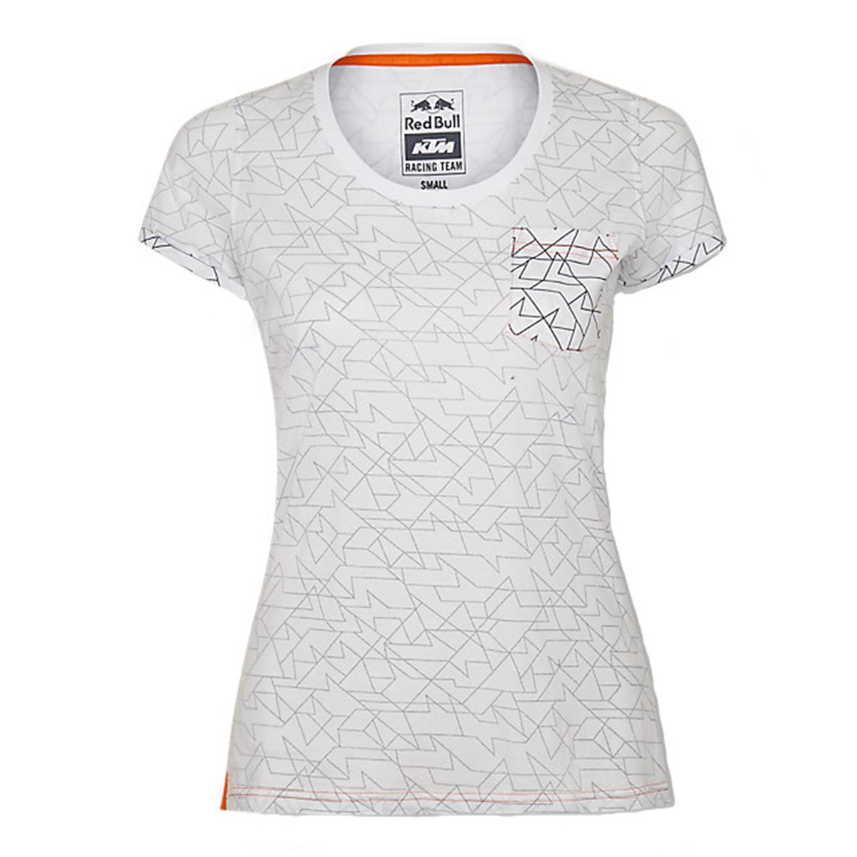 Red Bull Donna T-Shirt KTM Inside-Out-Print White