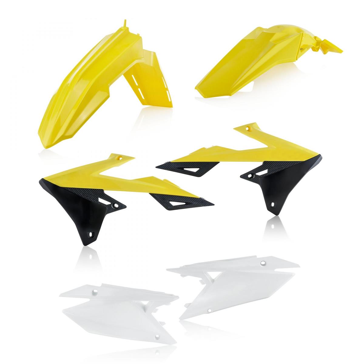Acerbis Plastic Kit  Suzuki RMZ 450 2019, Yellow/Black/White Original