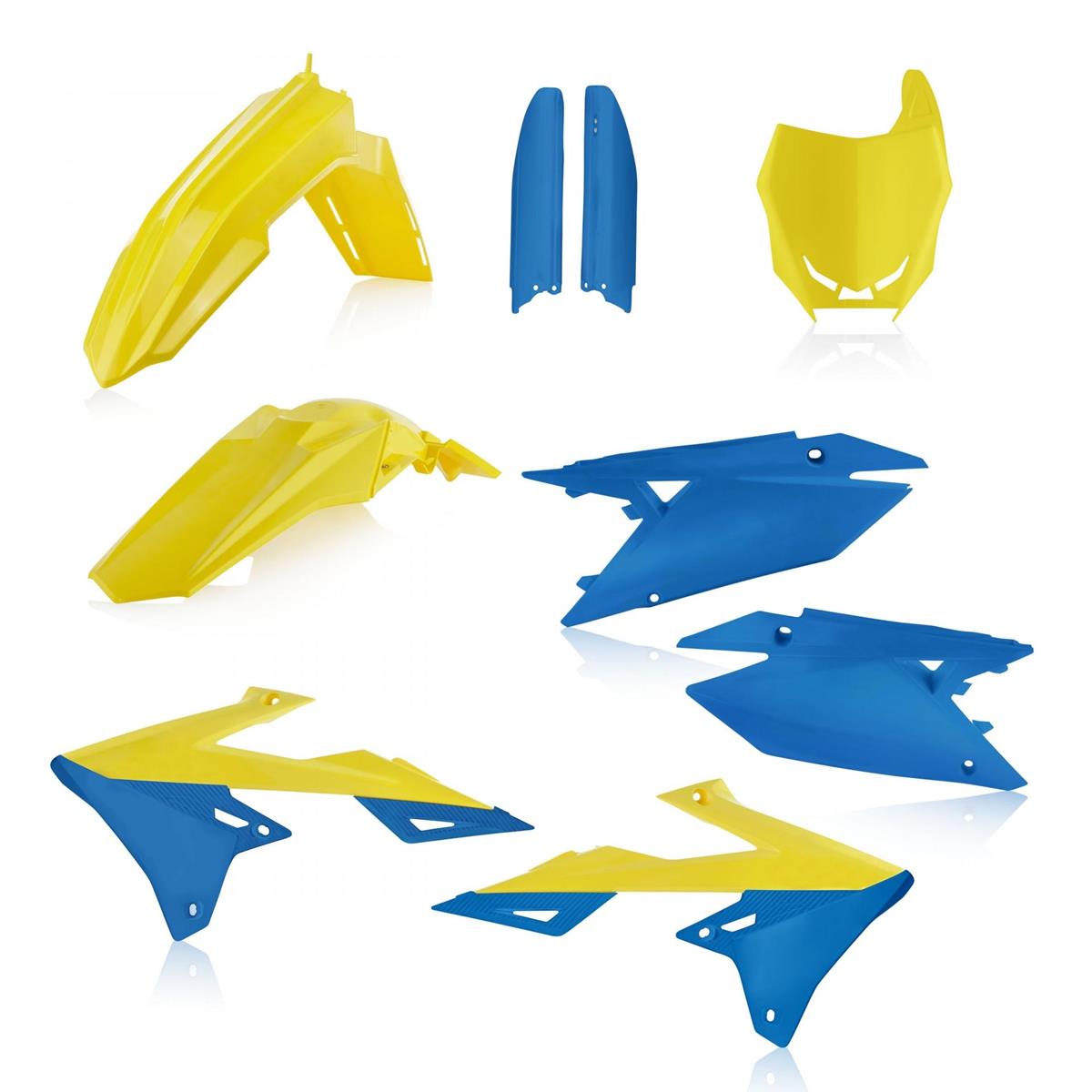Acerbis Kit Plastique complet Full-Kit Suzuki RMZ 250 19-, RMZ 450 18-, Jaune/Bleu