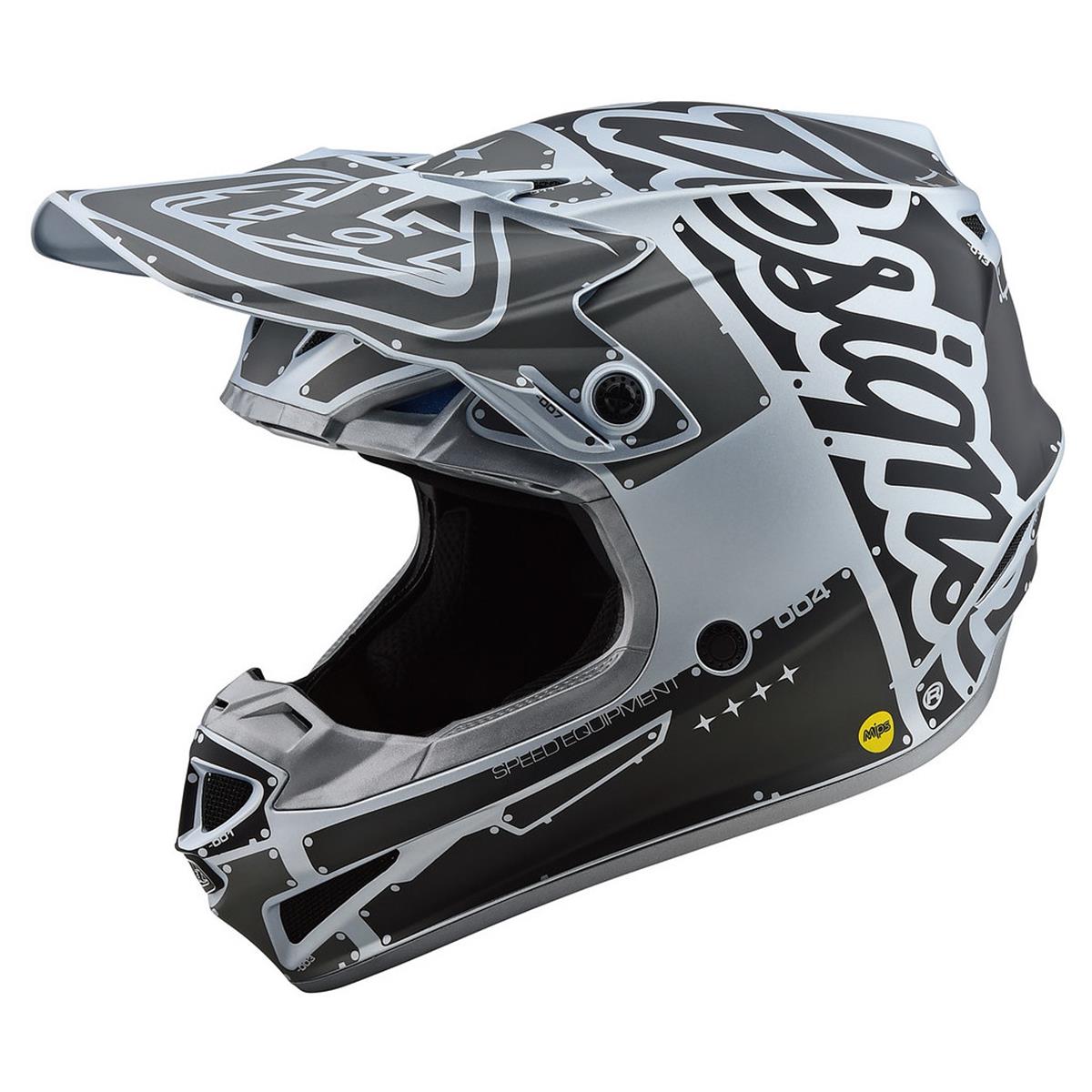 Troy Lee Designs Casque MX SE4 Polyacrylite MIPS Factory - Silver