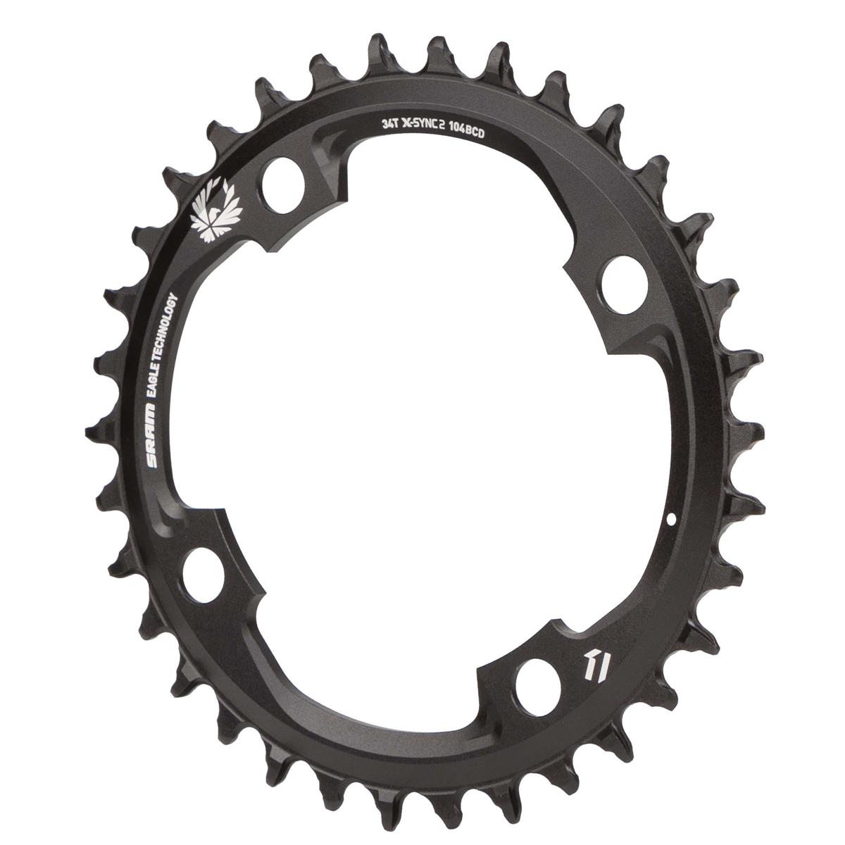SRAM MTB Chain Ring X-Sync Eagle Black, 34 Tooth, 12-Speed, Standard and Boost