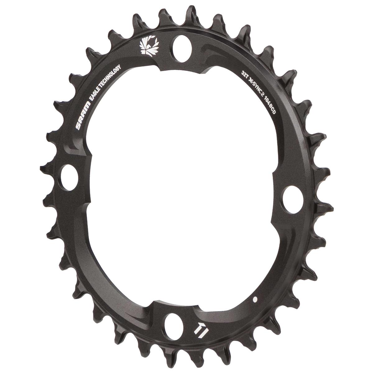 SRAM MTB Chain Ring X-Sync Eagle Black, 32 Tooth, 12-Speed, Standard and Boost
