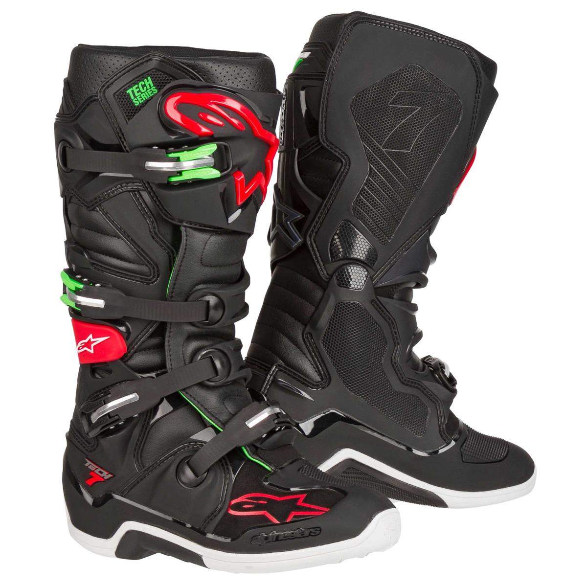 Alpinestars MX Boots Tech 7 Black/Red/Green