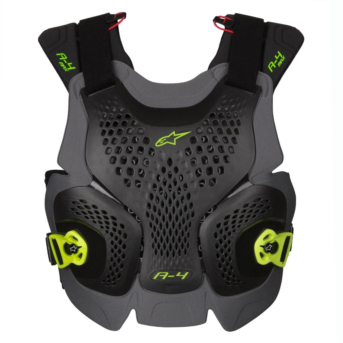 Alpinestars Chest Protector A-4 Max Black/Anthracite/Yellow Fluo