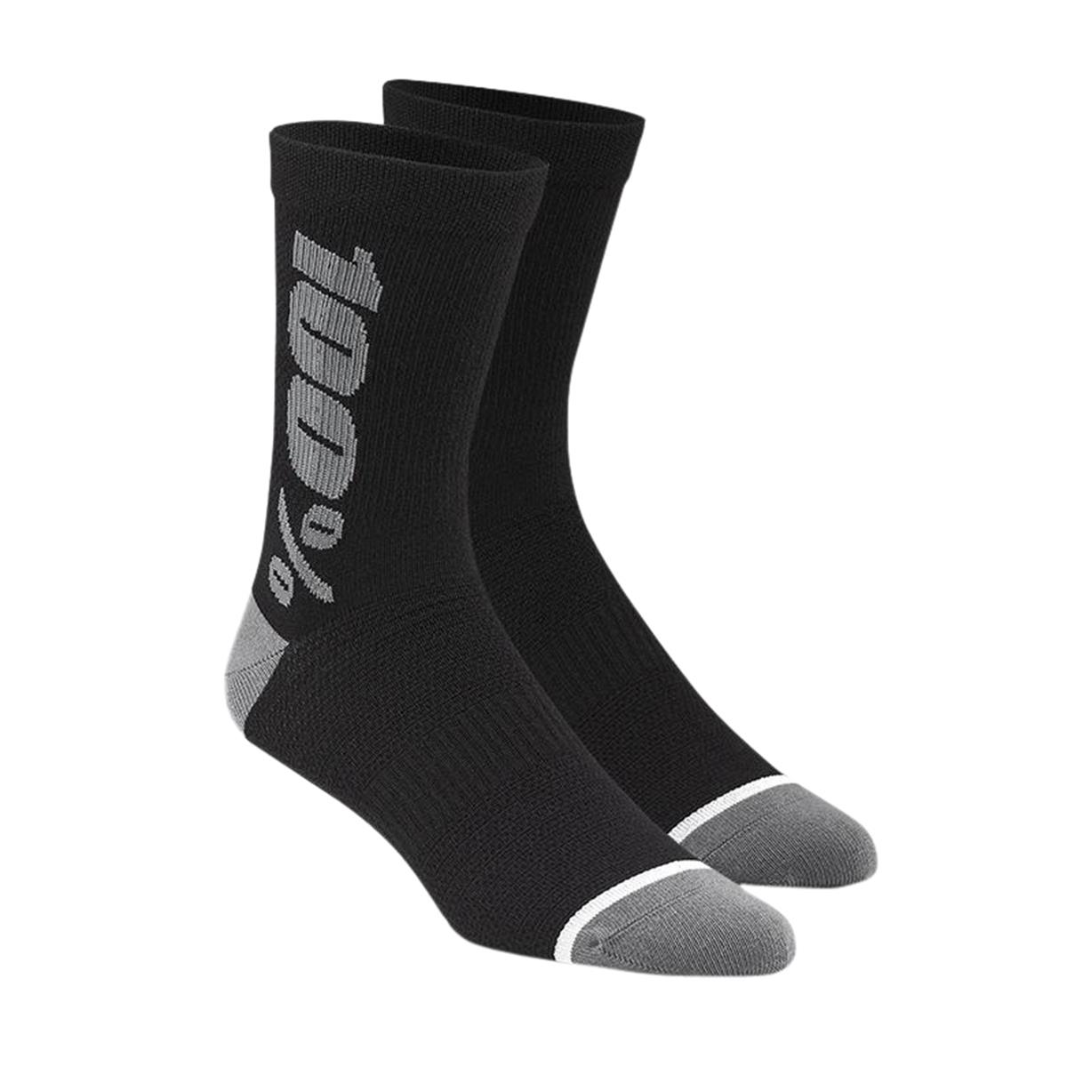 100% Socks Rythym Black/Grey