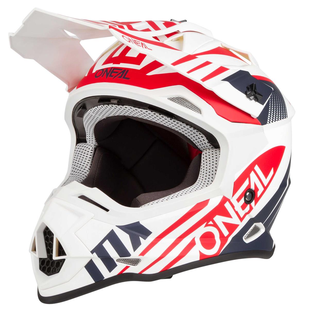 O'Neal Motocross-Helm 2SRS Spyde 2.0 Weiß/Blau/Rot