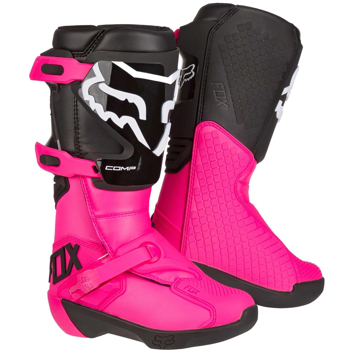 Fox Girls Motocross-Stiefel Comp Schwarz/Pink