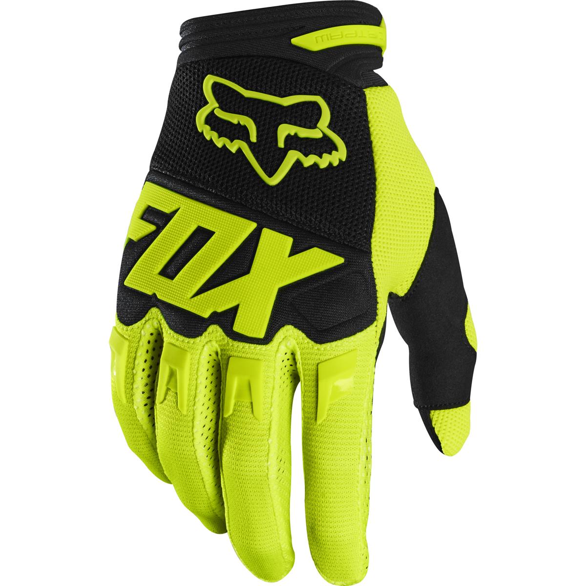 Fox Kids Gloves Dirtpaw Race - Flou Yellow