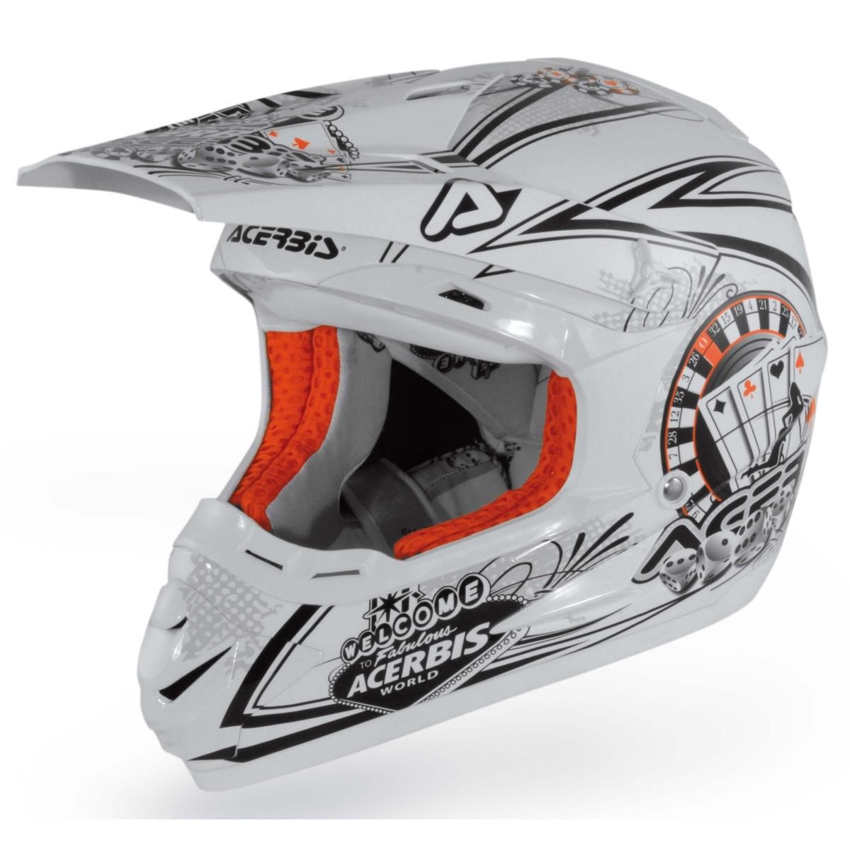 Motocross/MTB Schutzbekleidung-MX Helme - Acerbis Helm Gambler White