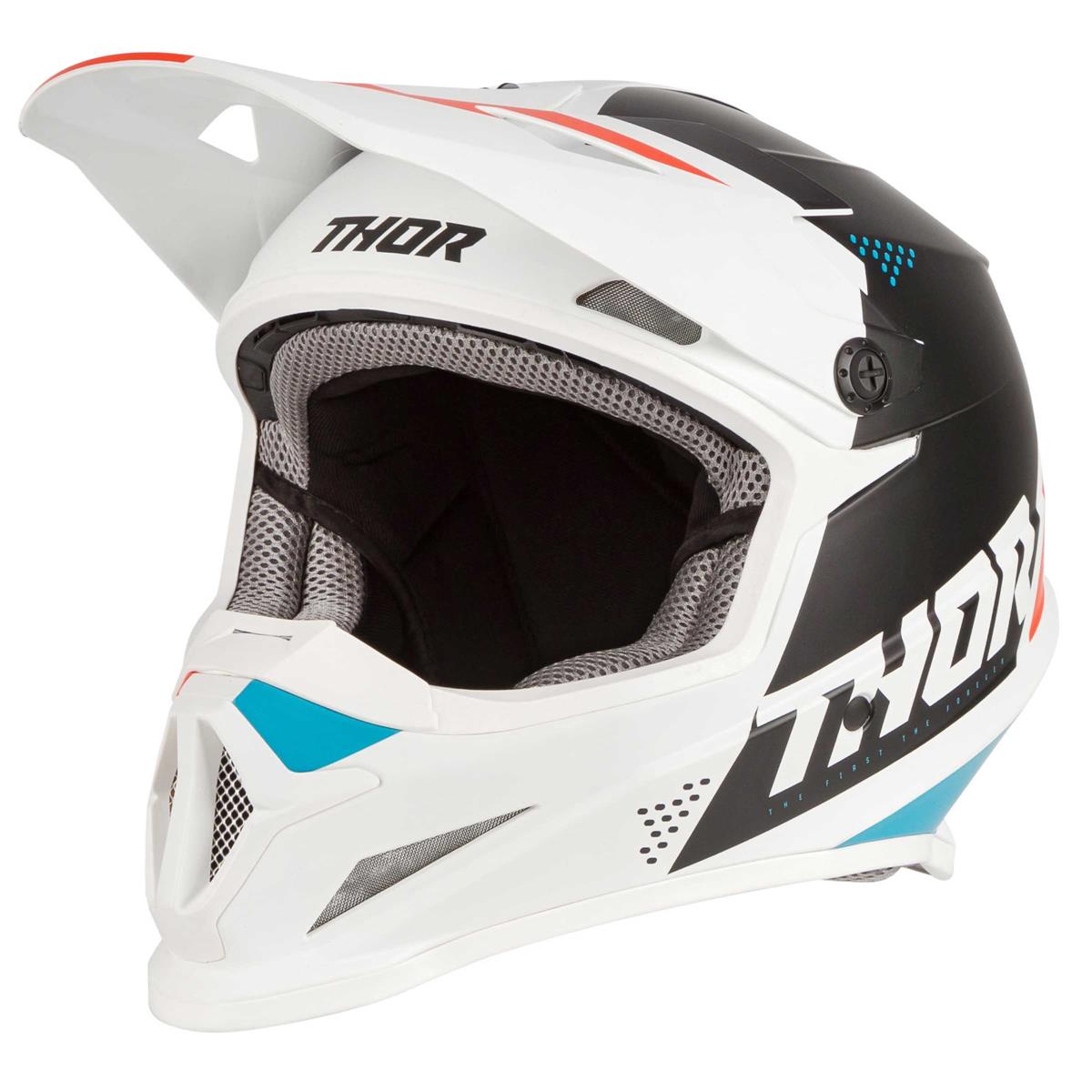 Thor Motocross-Helm Sector Blade Weiß/Navy