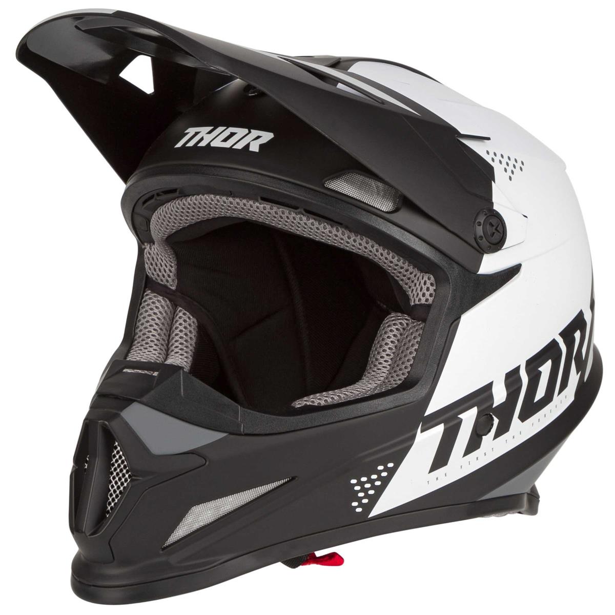 Thor Motocross-Helm Sector Blade Schwarz/Weiß