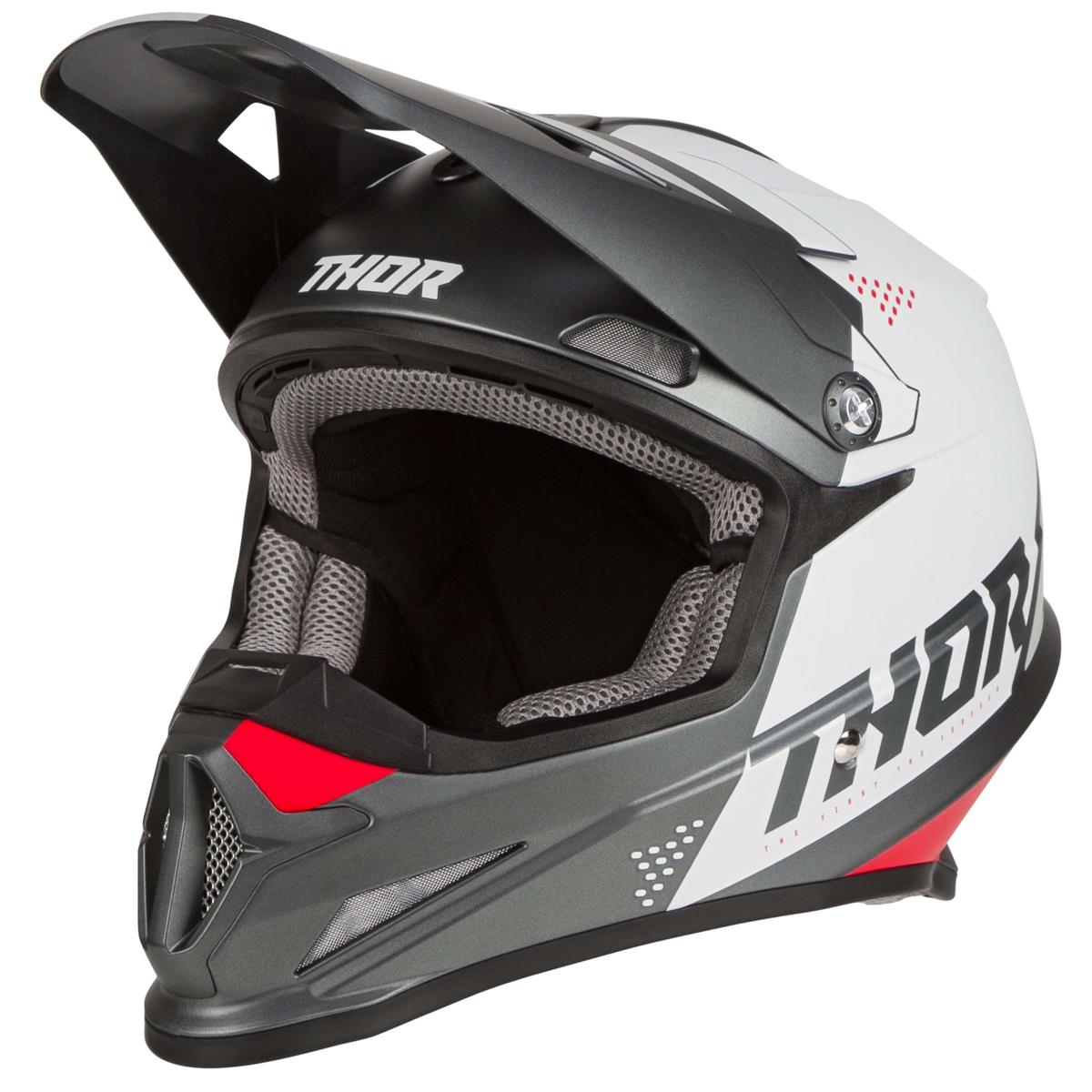 Thor Motocross-Helm Sector Blade Charcoal/Weiß