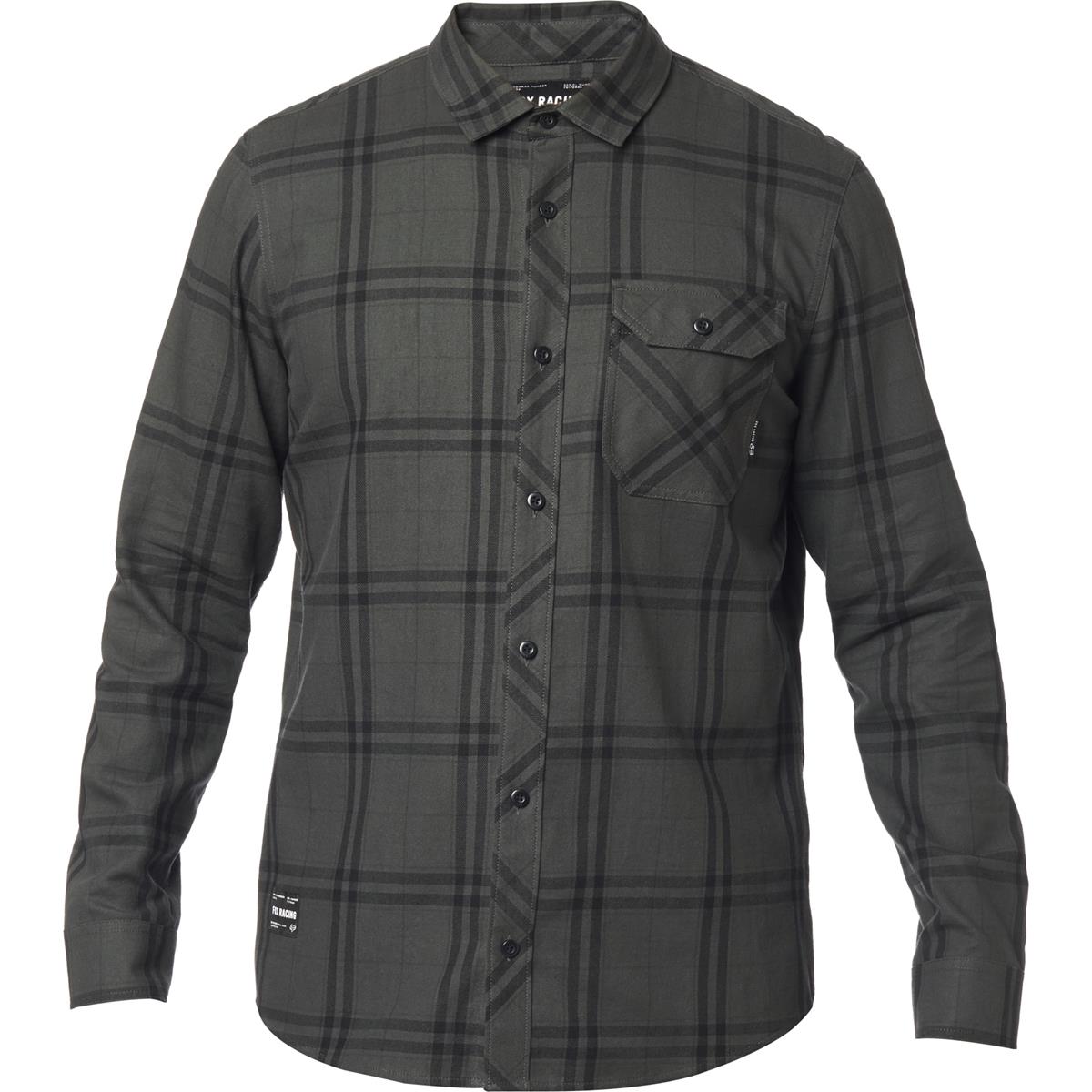 Fox Flannel Shirt Long Sleeve Voyd 2.0 Black Vintage