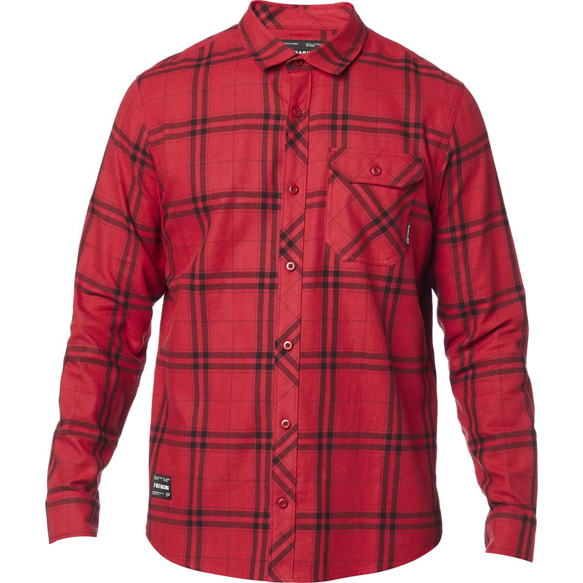 Fox Flannel Shirt Long Sleeve Voyd 2.0 Cardinal