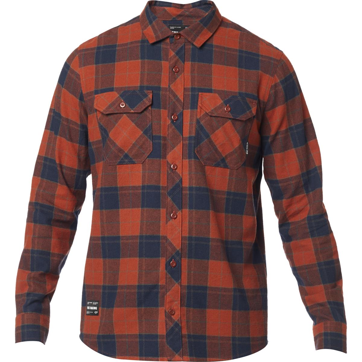 Fox Flannel Shirt Long Sleeve Traildust 2.0 Red/Blue