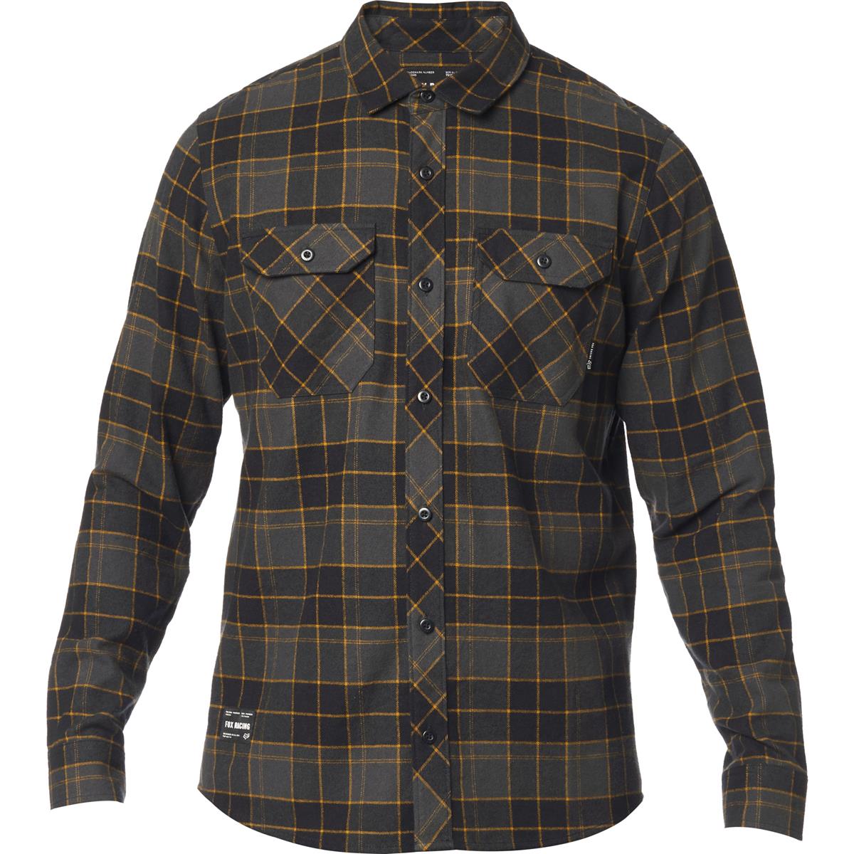 Fox Flannel Shirt Long Sleeve Traildust 2.0 Black