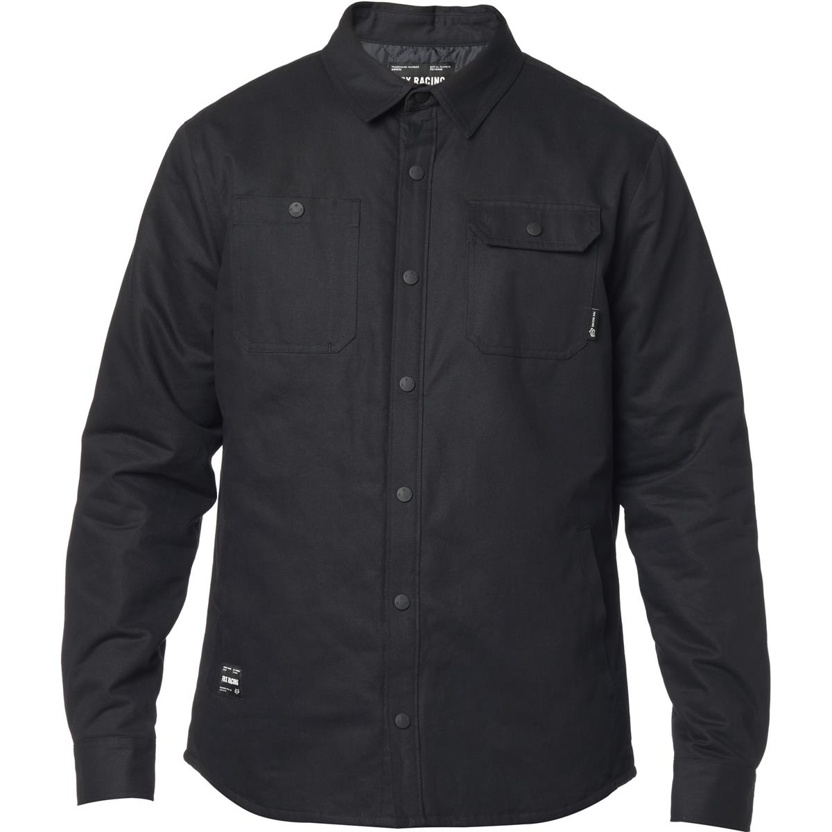 Fox Shirt Long Sleeve Montgomery Lined Black