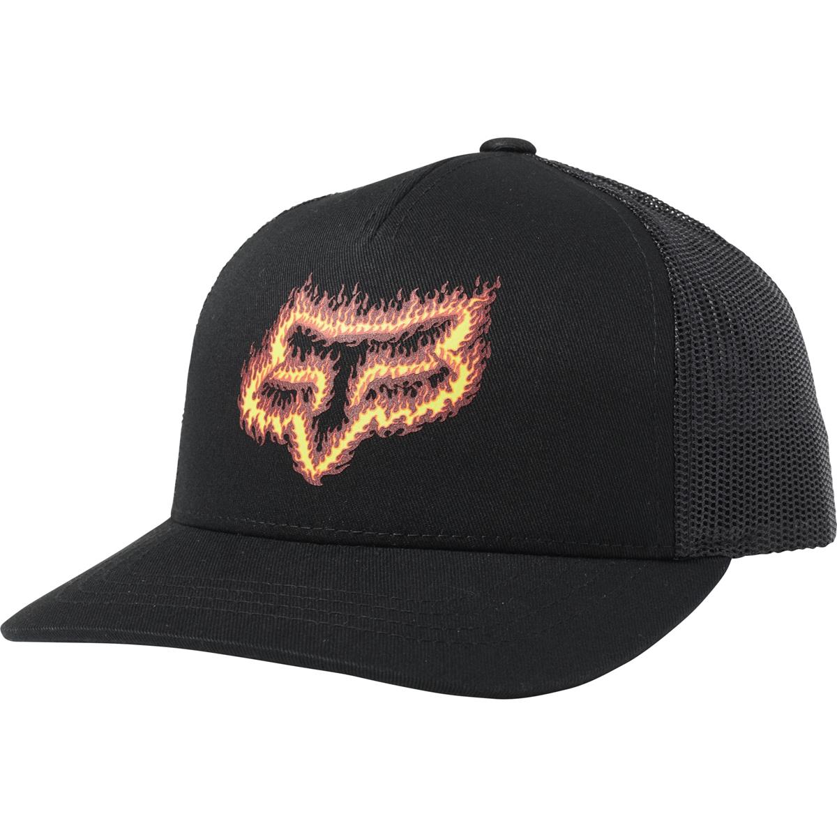 Fox Kids Snapback Cap Flame Head Schwarz/Orange