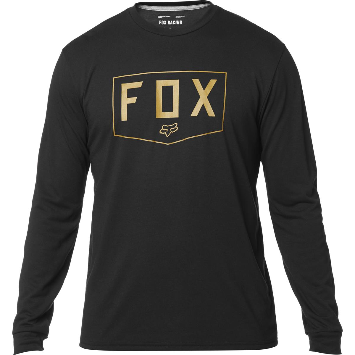 Fox T-Shirt Manches Longues Shield Tech Tee Noir