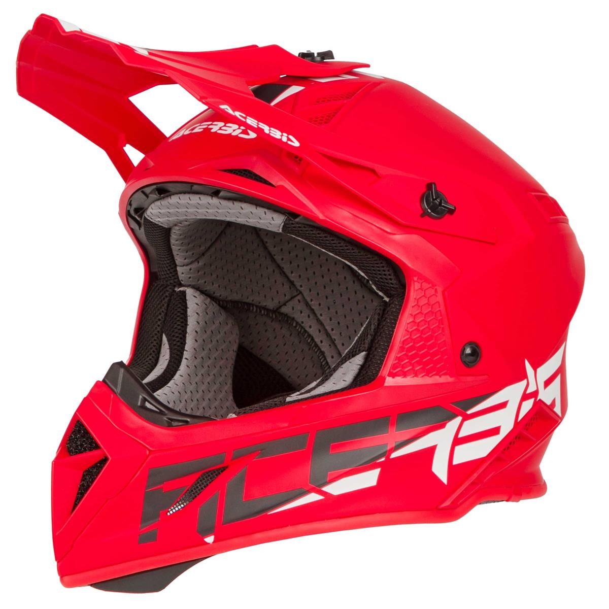 Acerbis Motocross-Helm Impact Steel Carbon Rot