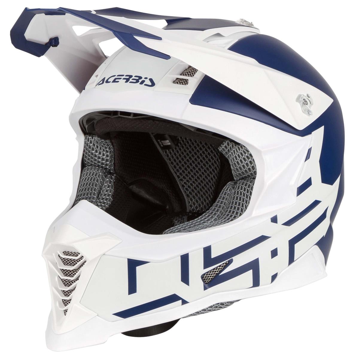 Acerbis Motocross-Helm Impact X-Racer VTR Weiß/Blau