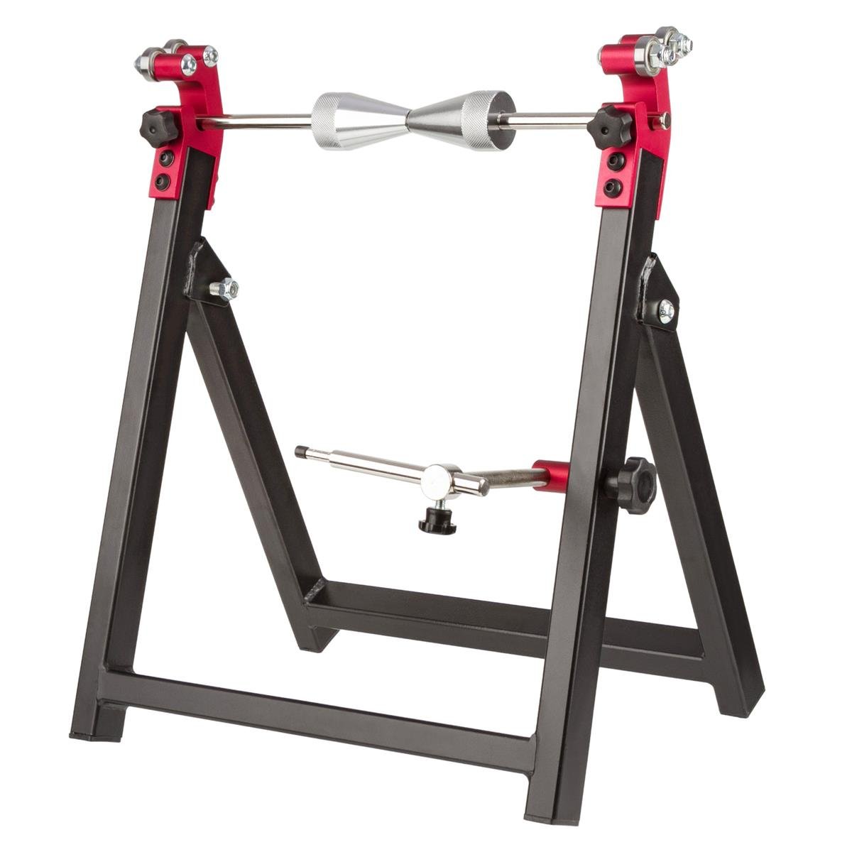 FRITZEL Truing Stand Wuchtbrumme for Motorcycle Rims, Black/Red