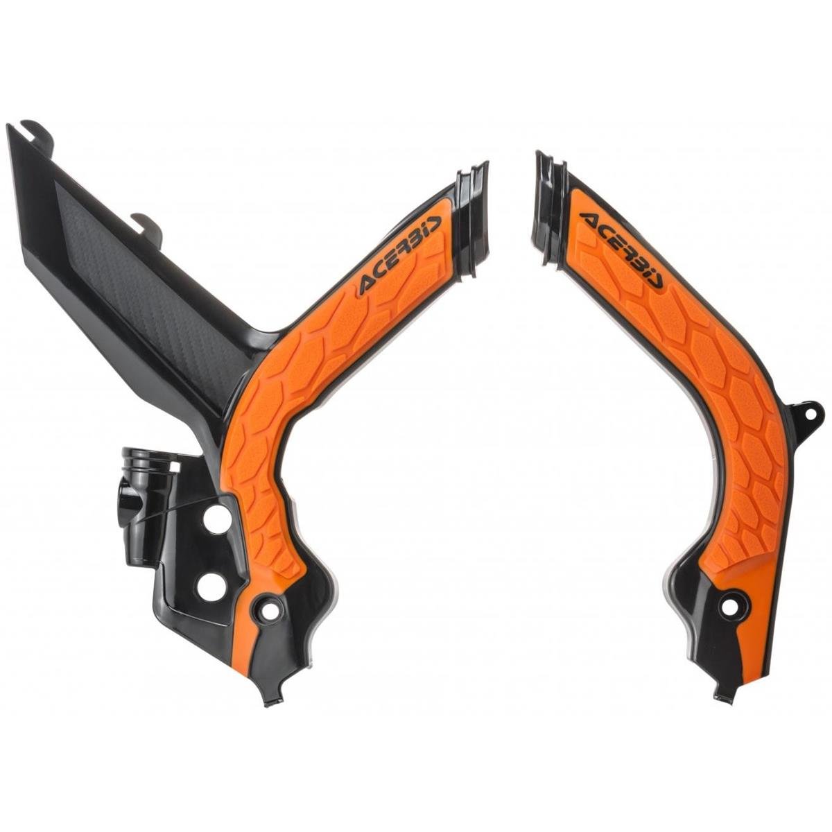 Acerbis Protections de Cadre Anti-Dérapante X-Grip KTM SX/SXF 19-, Noir/Orange