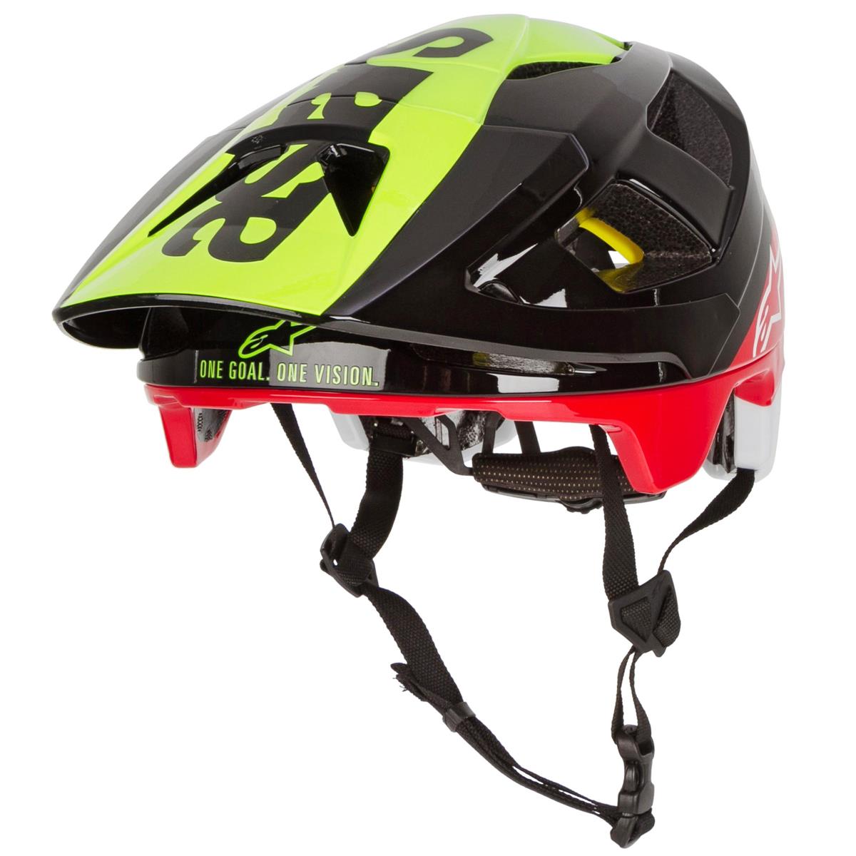 iets Goed Irrigatie Alpinestars Enduro MTB Helmet Vector Tech Pilot Black/Yellow Fluo/Red  Glossy | Maciag Offroad