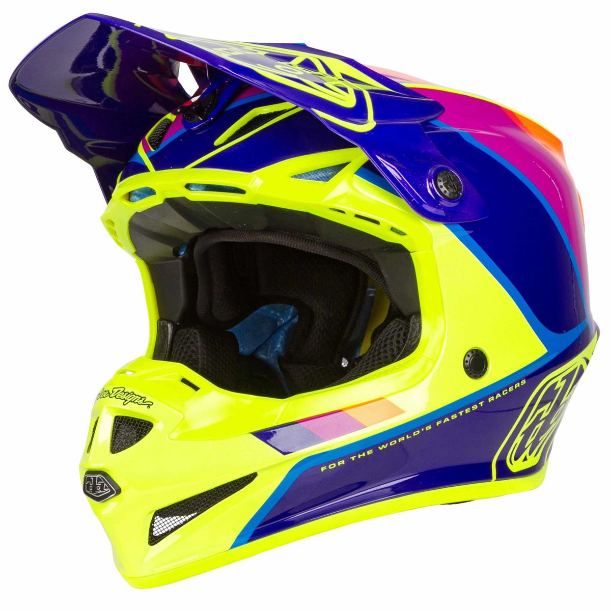 Troy Lee Designs Helmet SE4 Polyacrylite MIPS Beta - Yellow/Purple