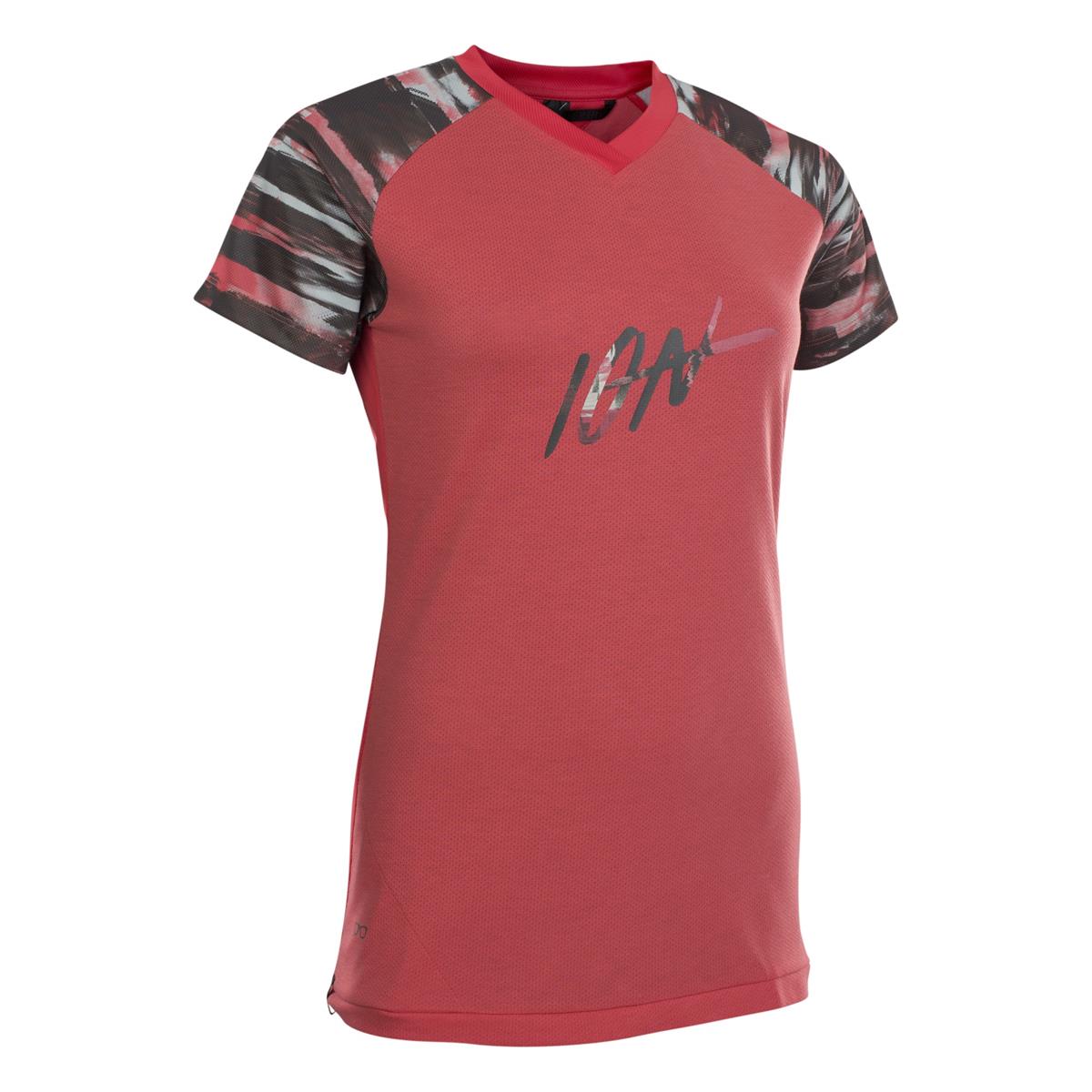 ION Femme Maillot VTT Manches Courtes Scrub Amp Pink Isback