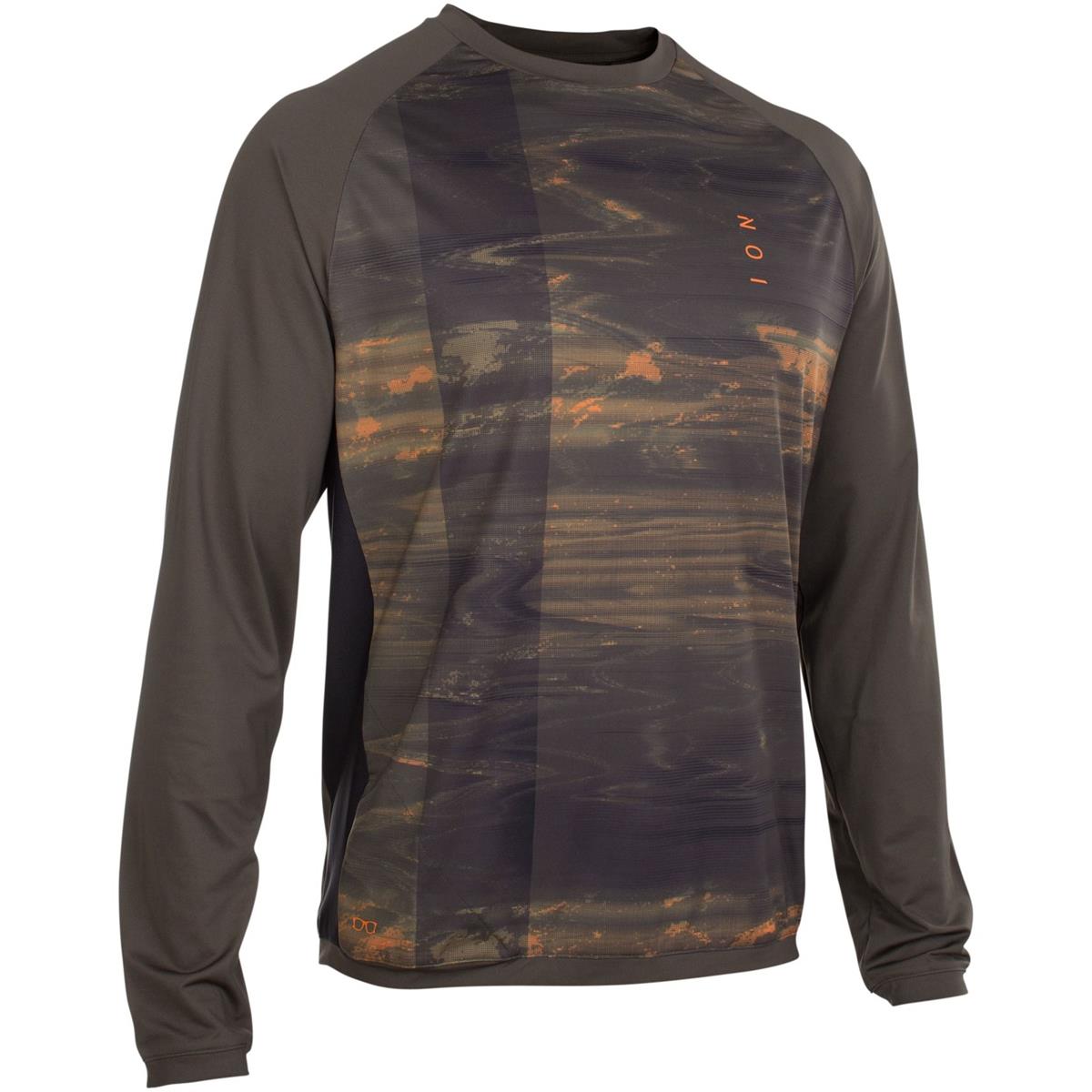 ION MTB Jersey Long Sleeve Traze Amp Root Brown