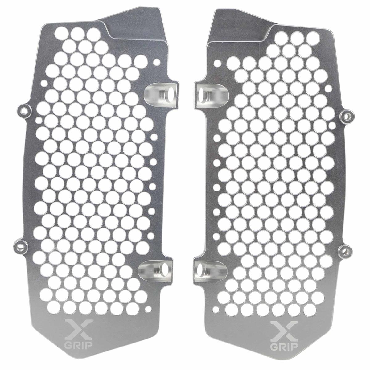 X-Grip Protections des Radiateurs Aluminium Husqvarna, KTM , Gas Gas 21-, Argent