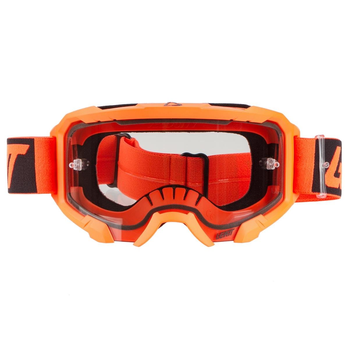 Leatt Velocity 4.5 Mens MX Goggles One Size Neon Orange ~ Clear 