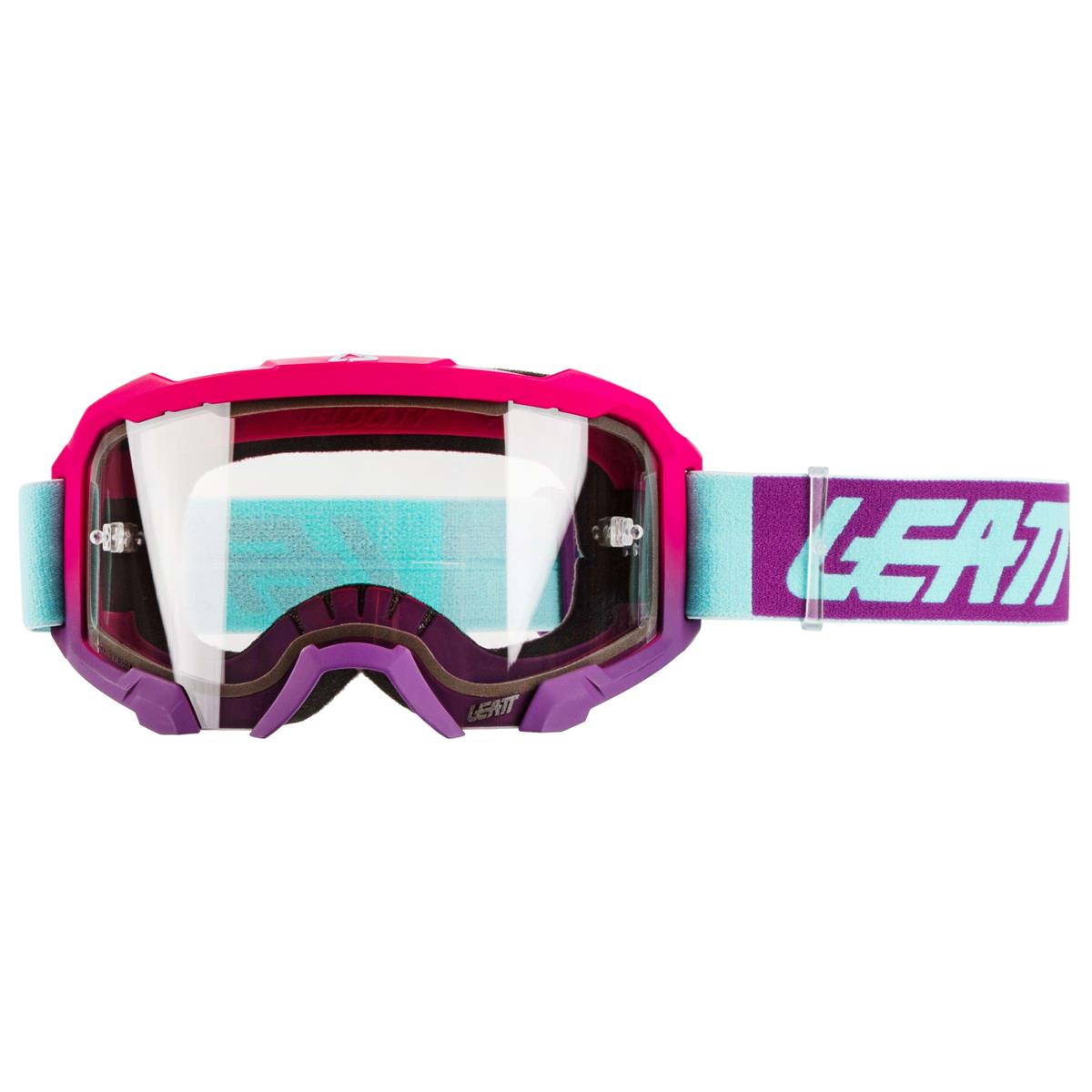 Neon Pink/Light Grey 58% Leatt Goggle Velocity 4.5 