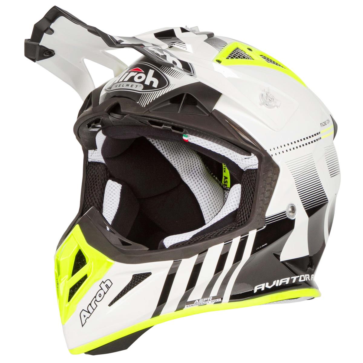 Airoh Motocross-Helm Aviator ACE - Nemesi - Weiß