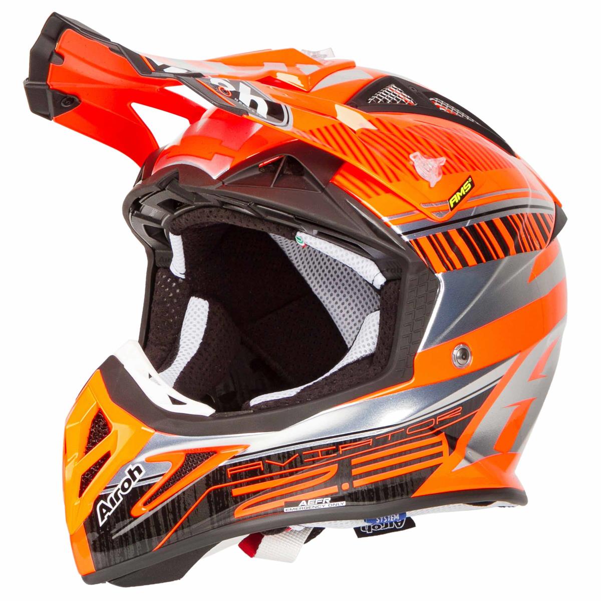 Airoh MX Helmet Aviator 2.3 Novak Chrome Orange