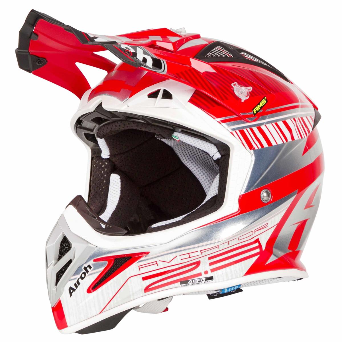 Airoh Motocross-Helm Aviator 2.3 Novak Chrome Red