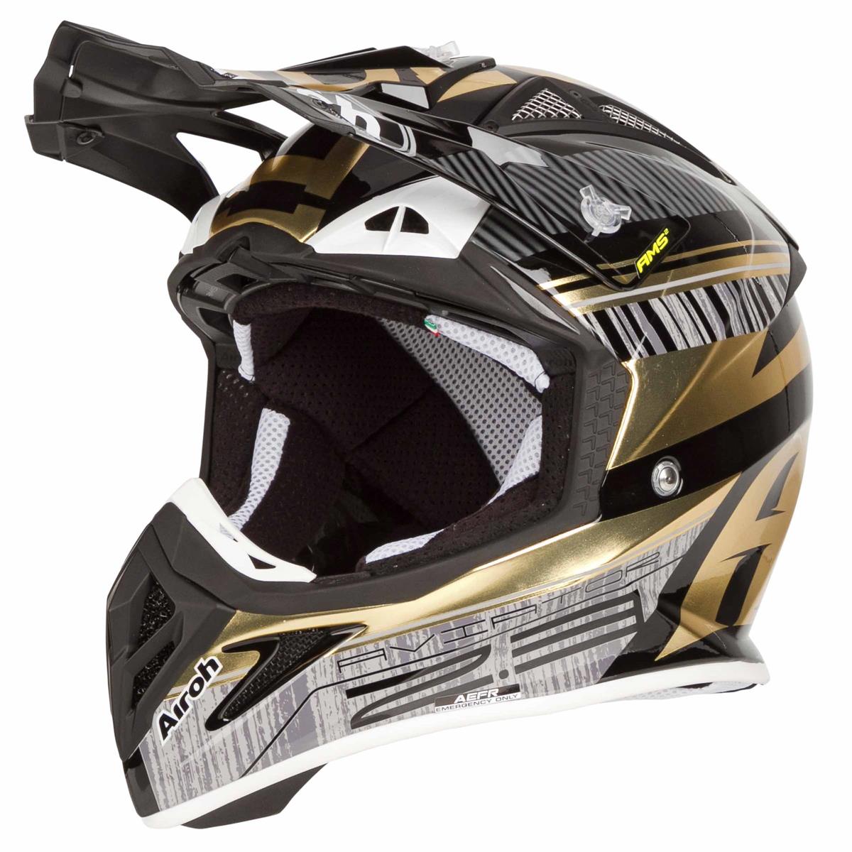 Airoh Motocross-Helm Aviator 2.3 Novak Chrome Gold